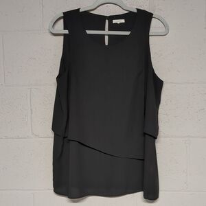 Women's Pleoione Flowy Assymetrical Sleeveless Blouse Size Medium